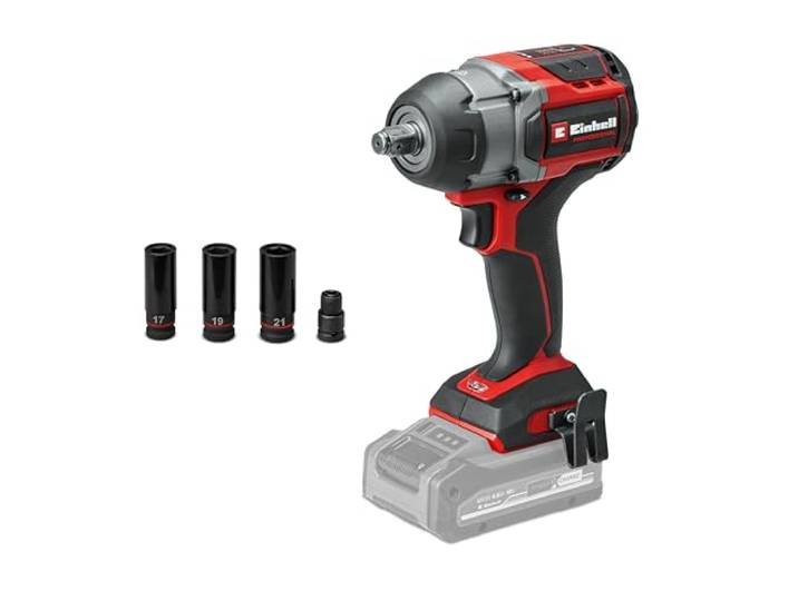 Einhell Professional Boulonneuse sans fil TP-CW 18/750-C Li BL-Solo PXC 18 V Compact 750 Nm niveau Auto-Stop moteur Brushless carré mâle sans batterie
