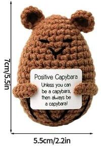 Inspired Finds Handmade Crochet Animal Plush Ornament Cute Amigurumi Desk Decor & Gift brown Bear