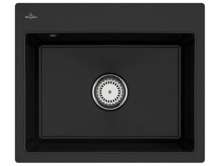 Villeroy & Boch Subway 60 S Flat Chromit Schwarz Keramikspüle Flächenbündig