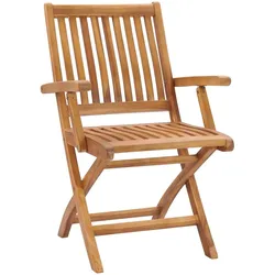 vidaXL Klappbare Gartenstühle 2 Stk. Massivholz Teak