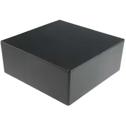 RS PRO Gehäuse Aluminium 250x250x100mm schwarz (Gehäuse), Elektronikzubehör + Gehäuse, Schwarz