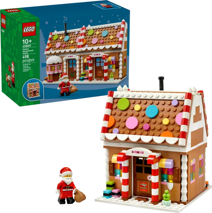 LEGO Icons 40809 Weihnachtliches Lebkuchenhaus