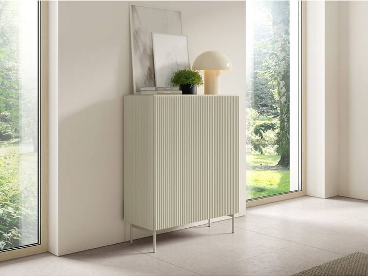 yourhouse24 Hochkommode Muti 2D 98x123x40 cm Kaschmir