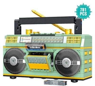Multisell Products Hub Vintage Music Player Display Kit, Creative Gift Toys For Adults, Classic Series Building Blocks Set Vintage Music Player Display Kit, Creative Gift Toys For Adults, Classic Series Building Blocks Set