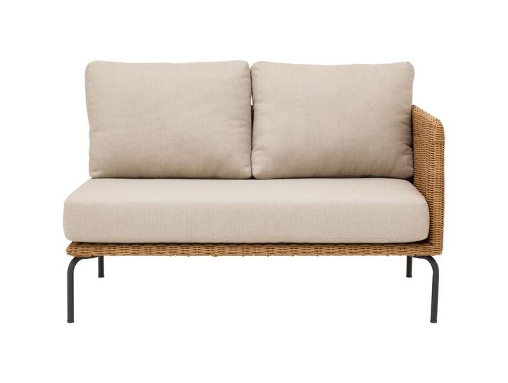 Gartensessel rechtsStahl/geflecht - Farbe: braun - 50