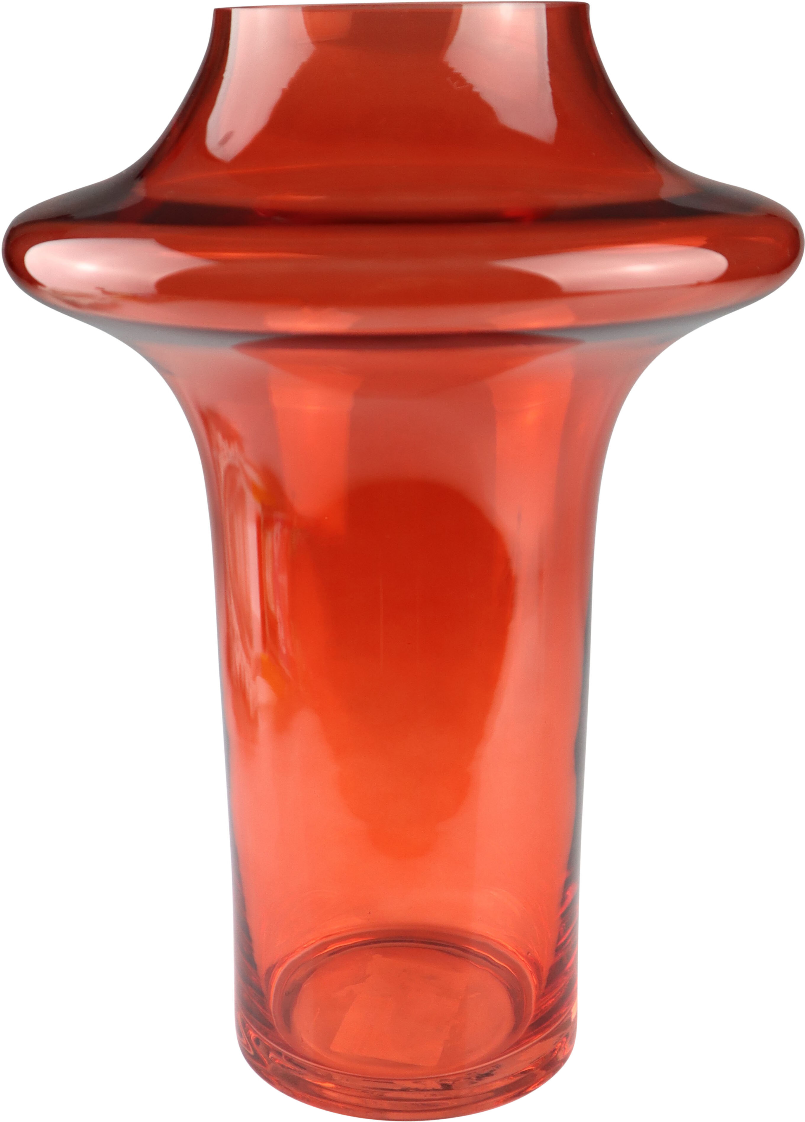 Dekovase AM DESIGN "Lebendige, orangefarbene Glasvase", orange, B:20cm H:29cm, Glas, Vasen, Dekovase, bringt Farbe und Leben in Ihren Raum orange B/H/T: 20cm x 29cm