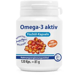 Omega 3 aktiv Fischöl + Vitamin E Kapseln 120 St
