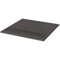 Rako Taurus Granit Treppenfliese schwarz 30x30 cm matt TCA34069.1