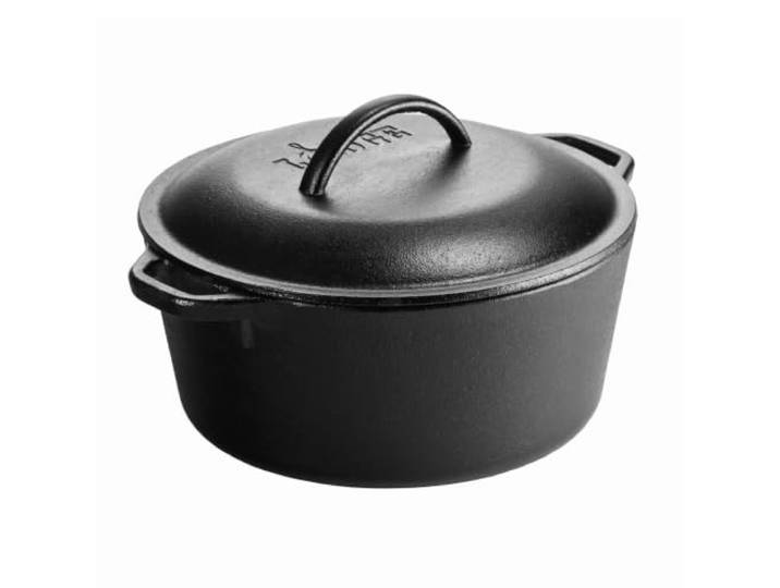 Lodge Logic L8DOL3 Schmortopf mit Schlaufengriffen, bereits eingebrannt, 4,7 l