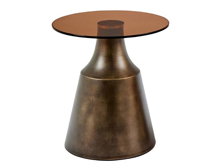 home24 Bijzettafel Samoba Ø 45cm bruin