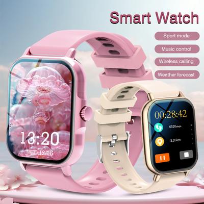 Inspire Daily Merch Fitness Tracker Smart Watch For Men And Women Wireless Calling Sports Smart Watch Screen black