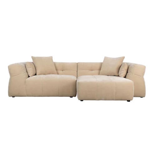 Dutchbone hoekbank Hodge beige retro design