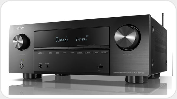 Denon AVR X2700H *schwarz* 7.2-Kanal 8K AV-Verstärker mit 3D-Audio, HEOS Built-in und Sprachsteuerung DE07293