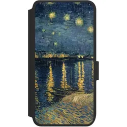 Nivocase Klapphülle für Samsung Galaxy S25 Handyhülle aus Kunst Leder NIVOflip schwarz Kunst Malerei (Samsung Galaxy S25), Smartphone Hülle, Schwarz