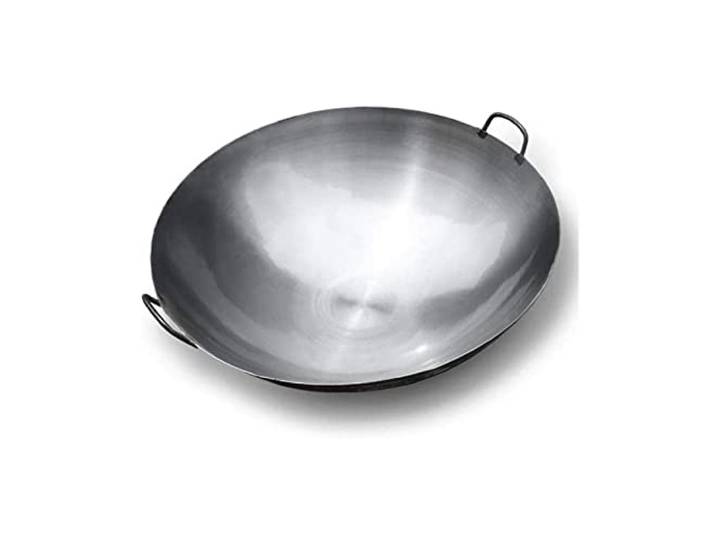 Zanotva Traditioneller Wok,Ø 50 cm,Eisen wok mit rundem Boden,Asia Wok,Wokpfanne für Gasherd
