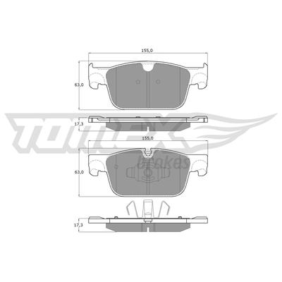 TOMEX BRAKES Bremsbelagsatz, Scheibenbremse tx1886 Vorderachse für Volvo
