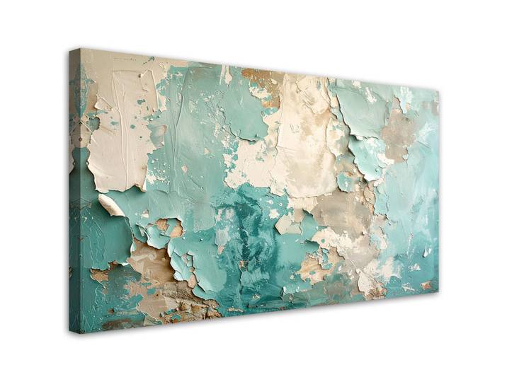 Feeby Leinwandbild Hintergründe und Texturen 100x50cm, Türkis, Abstrakt, Rechteckig, 100x50 cm, Bilder & Rahmen, Bilder, Leinwandbilder