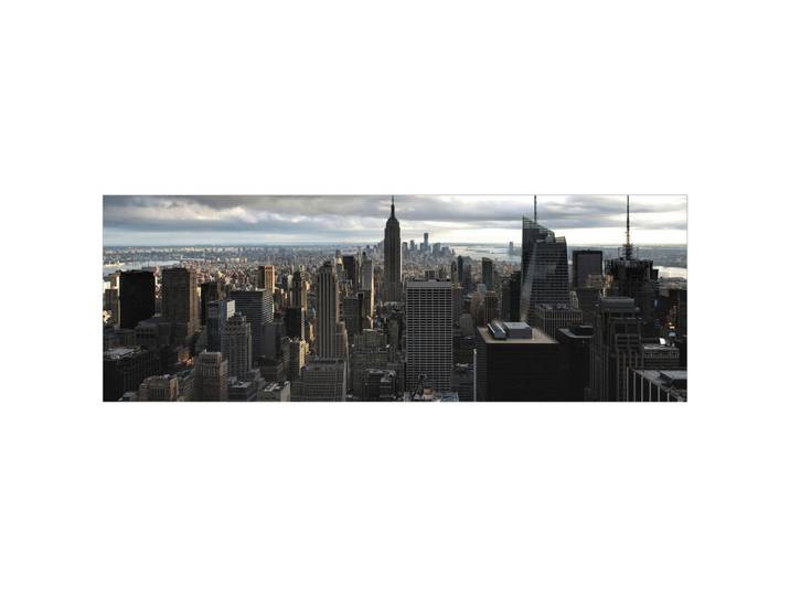 Fani Küchenrückwand Smart - Glas, Dunkelgrau, Metall, Kunststoff, Skyline, 180x63.7x0.6 cm, mit Dekor, Spritzschutz, individuell zuschneidbar, Echtglas-Optik, eventuelle Anpassungen vor Ort nötig, Küchen, Küchenausstattung, Küchenrückwände