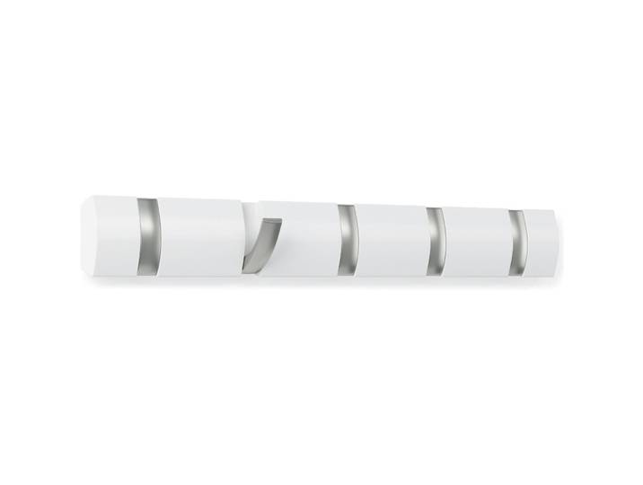 Wandgarderobe Umbra Flip 5 Haken Weiss/Silber - Farbe: Silber, Weiss - Material: Holz - Garderobe