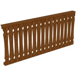 Skan Holz Brüstung Balkonschalung für Terrassenüberdachung 220 cm, nussbaum