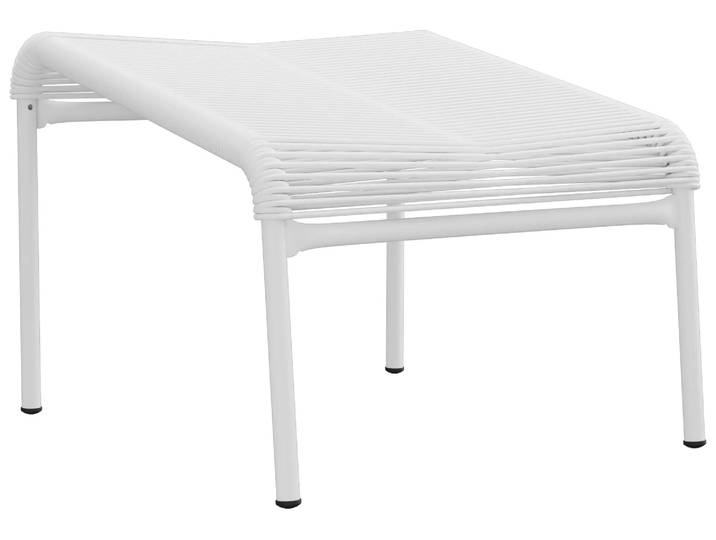 Spaghetti-Fuss-Hocker Säntis von Schaffner / Farbe: Weiss