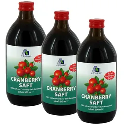 Avitale Cranberry Saft 3X500 ml