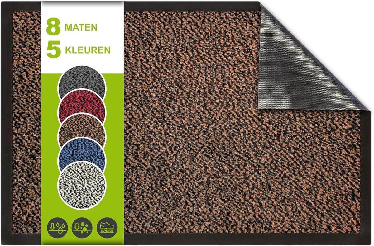 Duurzame Antislip Deurmat Binnen - Vuil- en Waterabsorberend