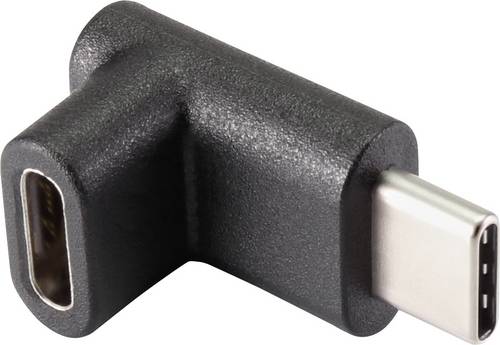 Renkforce USB 3.2 Gen 2 (USB 3.1 Gen 2) Adapter [1x USB-C Stecker - 1x USB-C Buchse] 90° nach oben gewinkelt