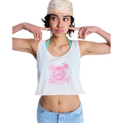 Tanktop ROXY "Magic Sunset Crop", Damen, Gr. M, weiß (coconut milk), Obermaterial: 100% Baumwolle., Tops Tanktop