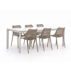Forza Ripi/Sestino 220 cm Gartenmöbel-Set 7-teilig stapelbar