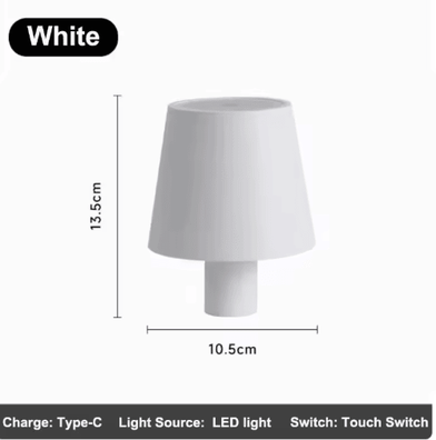 Inspire Picks Wireless LED Bottle Table Lamp Touch Control Rechargeable Bar Light rgb a Style white