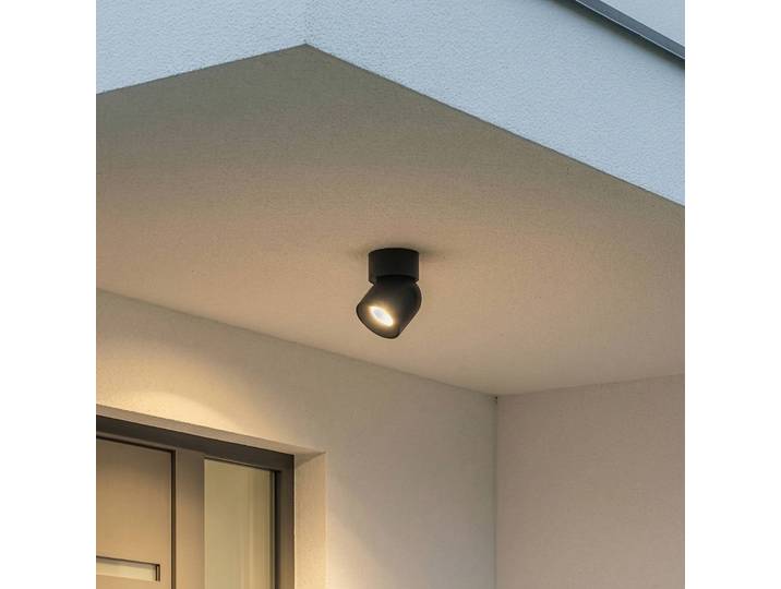 Deckenspot Oscar, schwarz, Aluminium, Höhe 13,5 cm, GU10 Oscar Nowodvorski Lighting, dimmbar, schwarz, Aluminium, Außenleuchte