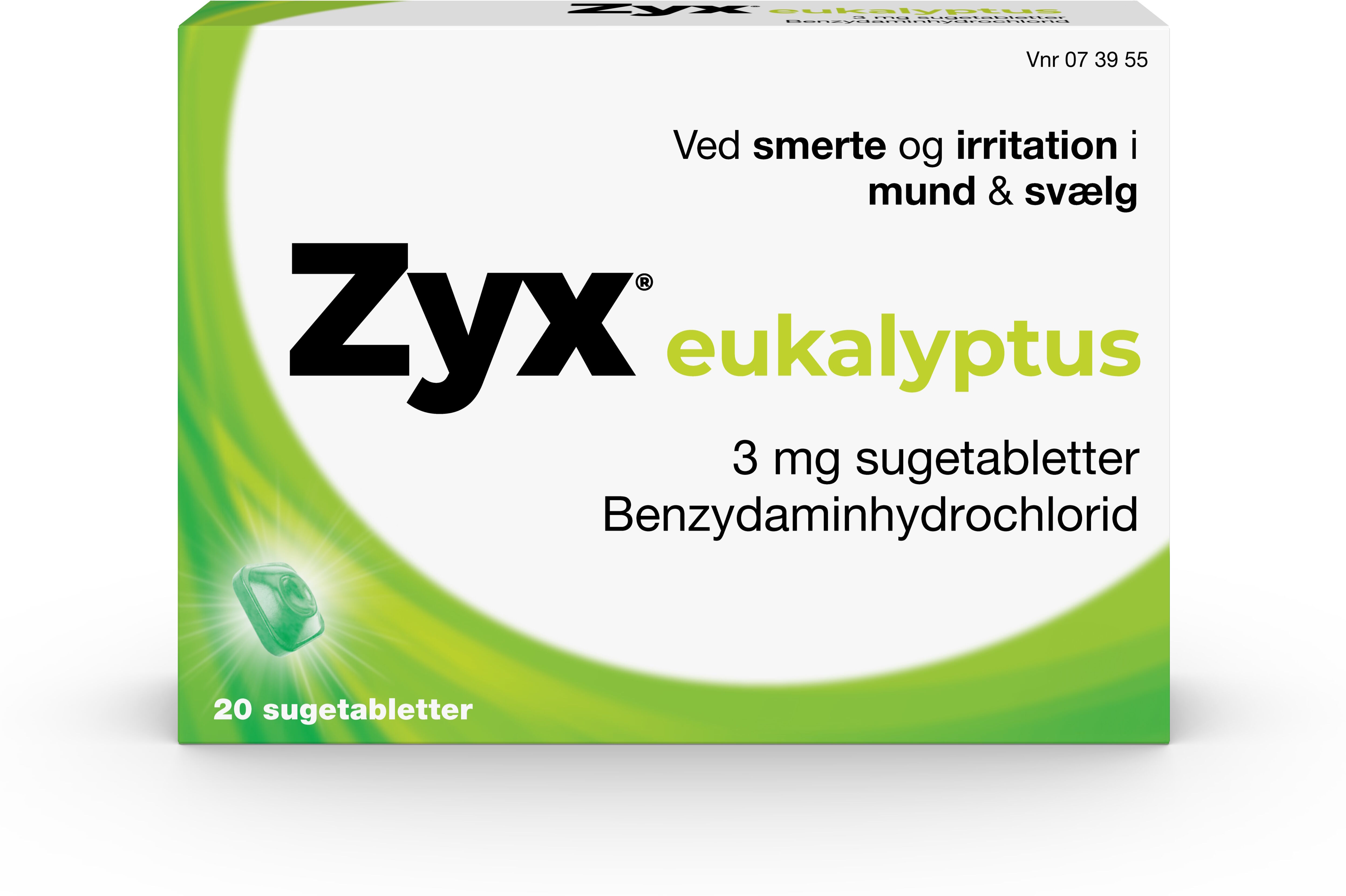 Zyx eukalyptus 3 mg 20 stk Sugetabletter