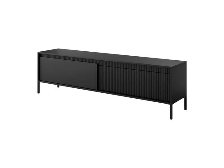 Feldmann-Wohnen Lowboard Senso schwarz 188 / 40 / 54cm, Schwarz, Rechteckig, 188x54x40 cm, Wohnzimmer, TV Möbel, Lowboards, Lowboards stehend