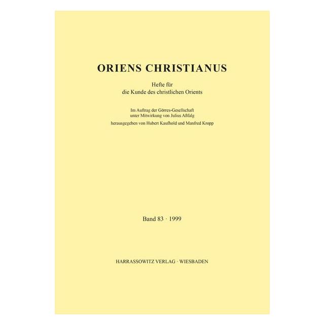 Harrassowitz Oriens Christianus 83 (1999) (Englisch, Softcover, Hubert Kaufhold, Manfred Kropp) (55604827)