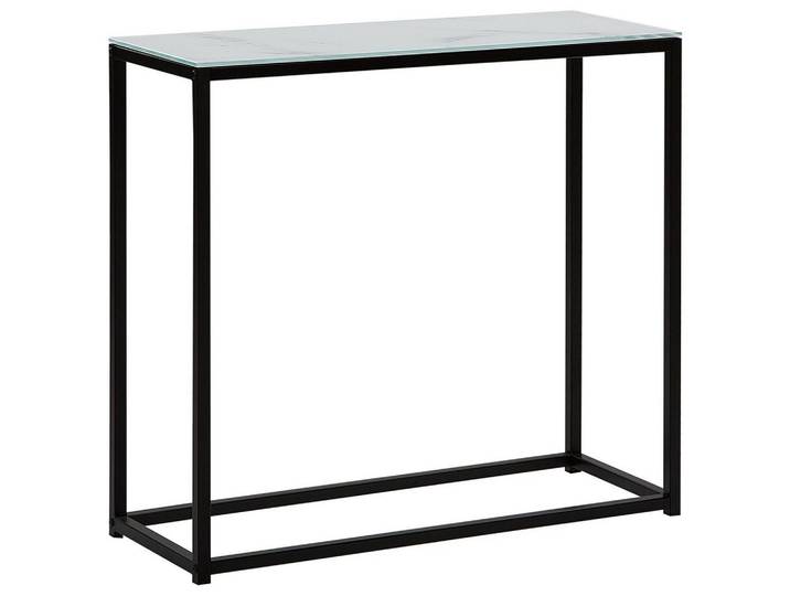 KONSOLENTISCH Marmor Optik weiß/schwarz Delano
