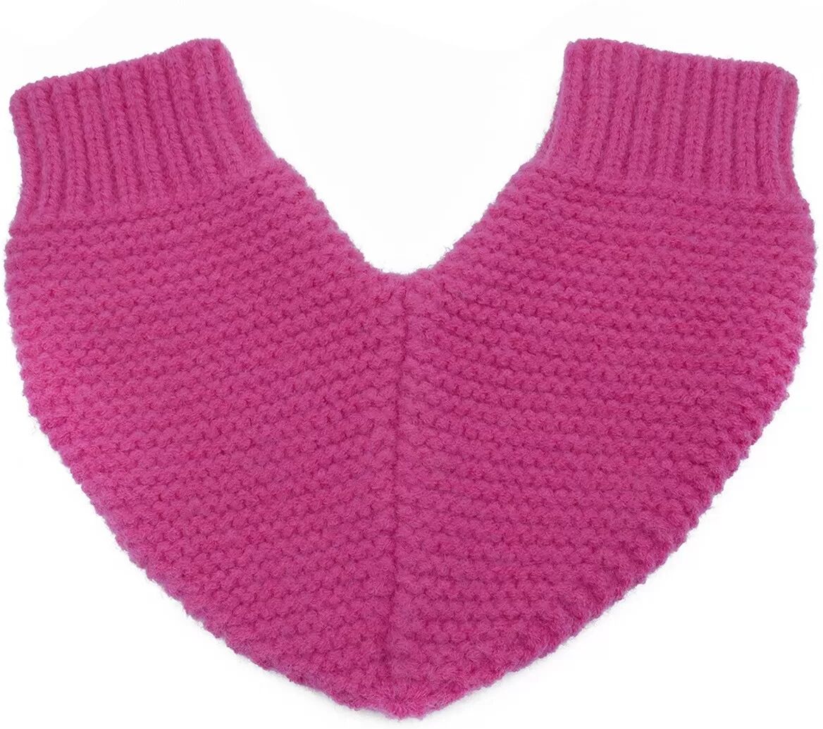 INF Warme Partnerhandschuhe - Gestrickte Baumwollhandschuhe in Uni-Farben für den Winter Rosenrot