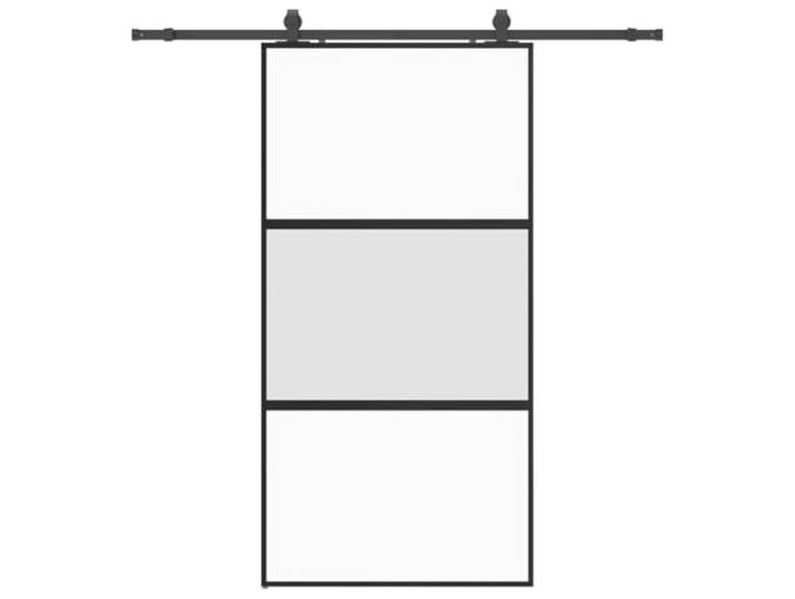 vidaXL Porte coulissante avec kit de quincaillerie noir 102\,5x205 cm