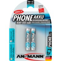 800mAh DECT, Akku silber, 2x AAA (Micro)