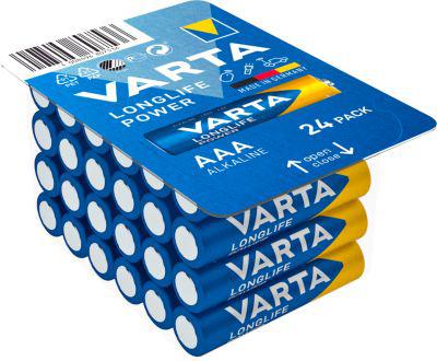 Batterien VARTA Longlife Power, Micro AAA, Spannung 1,5 V, Big Box mit 24 Stück