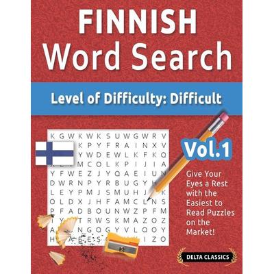FINNISH WORD SEARCH - LEVEL OF DIFFICULTY, Taschenbuch von Delta Classics, Linguas Classics