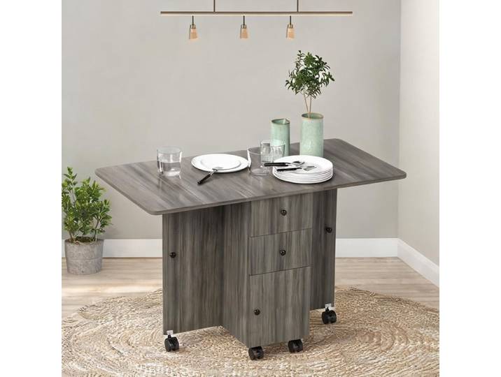 Dining Tables with Gris Foncé Panneaux De Particules and 47.2 x 23.6 x 30.1 in