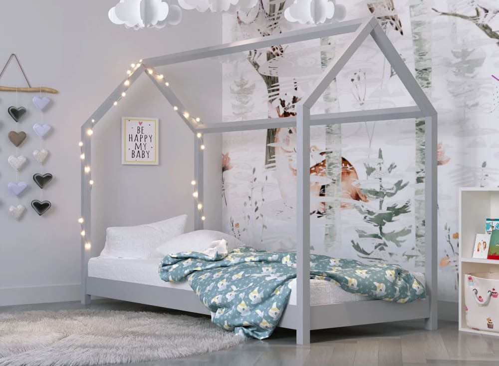 Nateo Concept Cama cabaña infantil - madera, 200x90cm