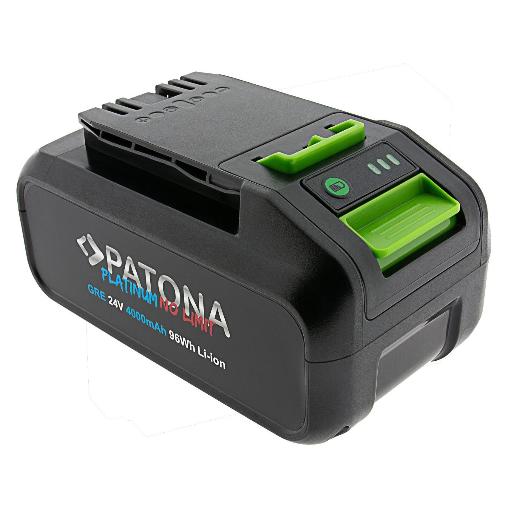 Patona Platinum 24V Akku für Greenworks Garden & Powertools 4000mAh mit USB-C In- und Output (24 V) (71402839)