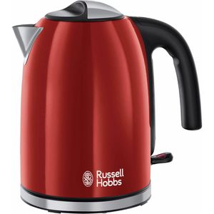 Russell-Hobbs Wasserkocher Colours Plus+, Flame Red, 1,7 Liter, 2400 Watt, mit Kunststoffgehäuse