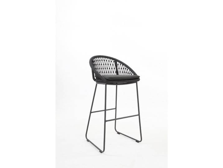 Niehoff Garden Garten-Barhocker, Anthrazit, Grau, Metall, Kufe, Rundrohr, 54.5x103x51.5 cm, wetterbeständig, Esszimmer, Barmöbel, Barhocker