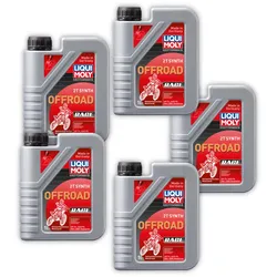 5x Motoröl LIQUI MOLY 3063 Motorbike 2T Synth Offroad Race 1 Liter