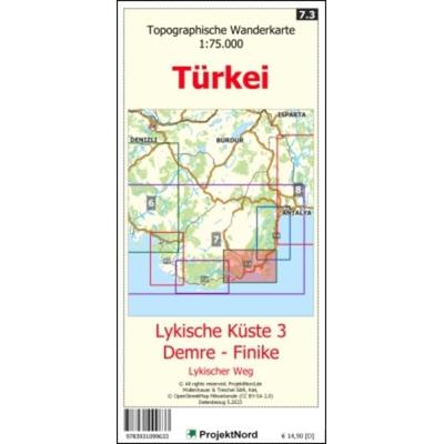 Lykische Küste 3 - Demre - Finike - Lykischer Weg - Topographische Wanderkarte 1:75.000 Türkei (Blatt 7.3), Sonstige von Jens Uwe Mollenhauer, MapFox