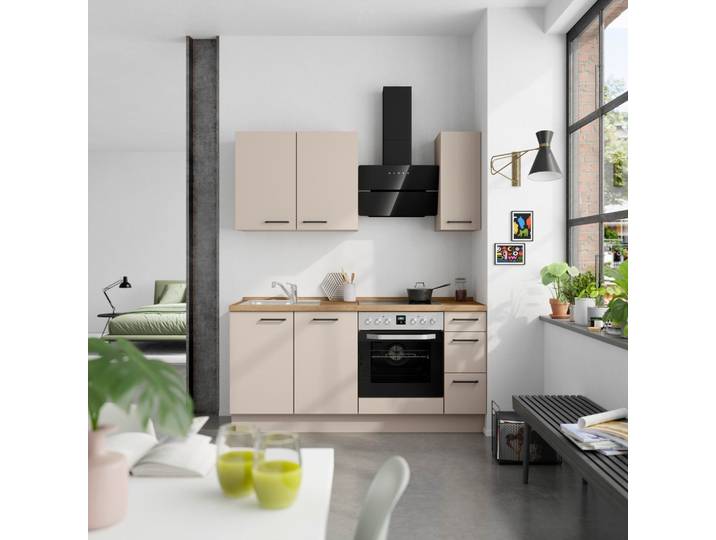 Küchenblock Easytouch High m. Geräten Sandfarben