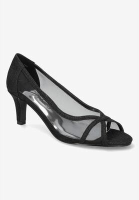 Women's Picaboo Pump by Easy Street in Black Glitter (Size 8 M)
